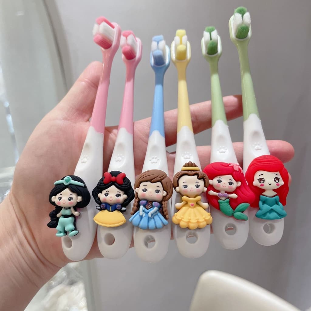 Escova De Dentes Para Crianças Princesa Bonita Cabelos Macios 3-6 Anos Dos De Bebês Iniciantes Dez Mil Escovas Cabelo