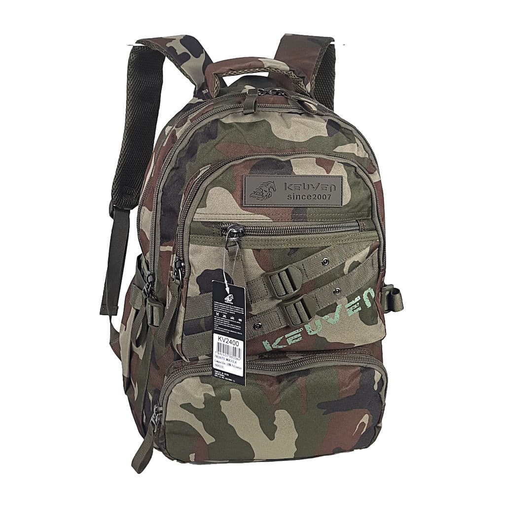 Mochila tipo escolar militar tática 35L Camuflada Keuven kv2400