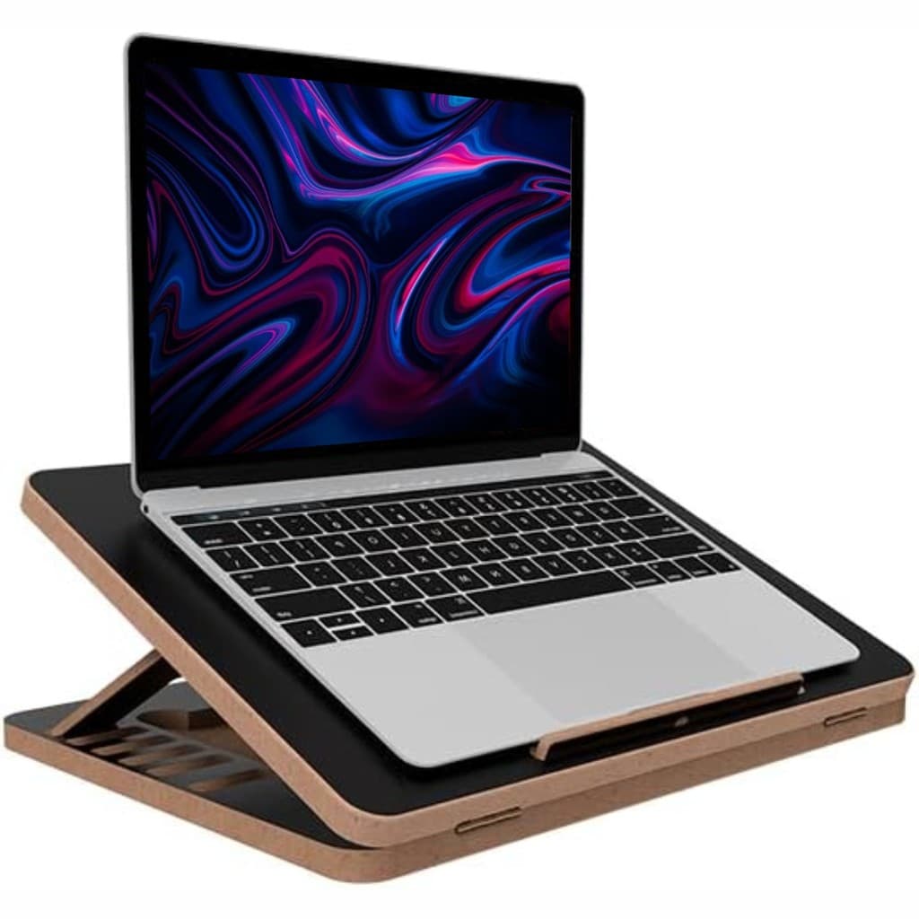 Suporte Para Notebook Prancheta Multiuso Desenho Leitura Livros Em Mdf Preto