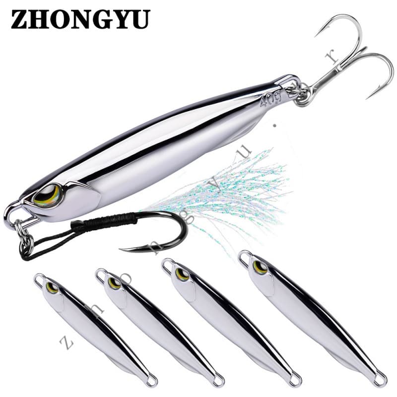 Isca Artificial para Pesca, Eletrodeposição de Chapas de Ferro Isca de isca de isca de longa duração Peixe Espelho de Ferro Placa de Ferro Biônica Isca de Robalo Levantamento da Boca Faixa Branca Isca de Metal