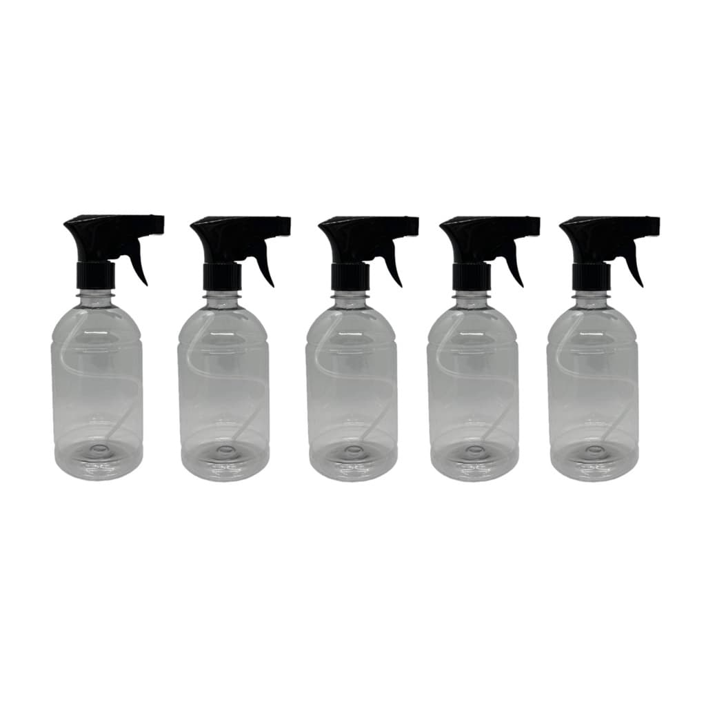 Kit 5 Frasco Pulverizador / Borrifador 500ml - PRETO
