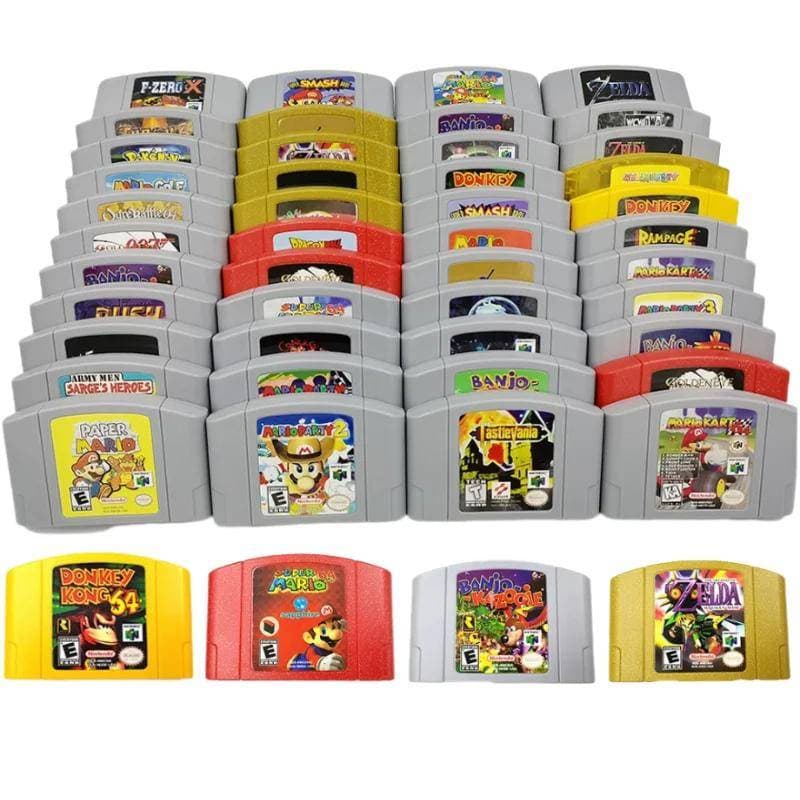 Cartões De Jogo De Cartucho N64 Mario Kart Super Smash Bros Legenda Da Série Zelda 64 Bit Video Game Console Versão Eua