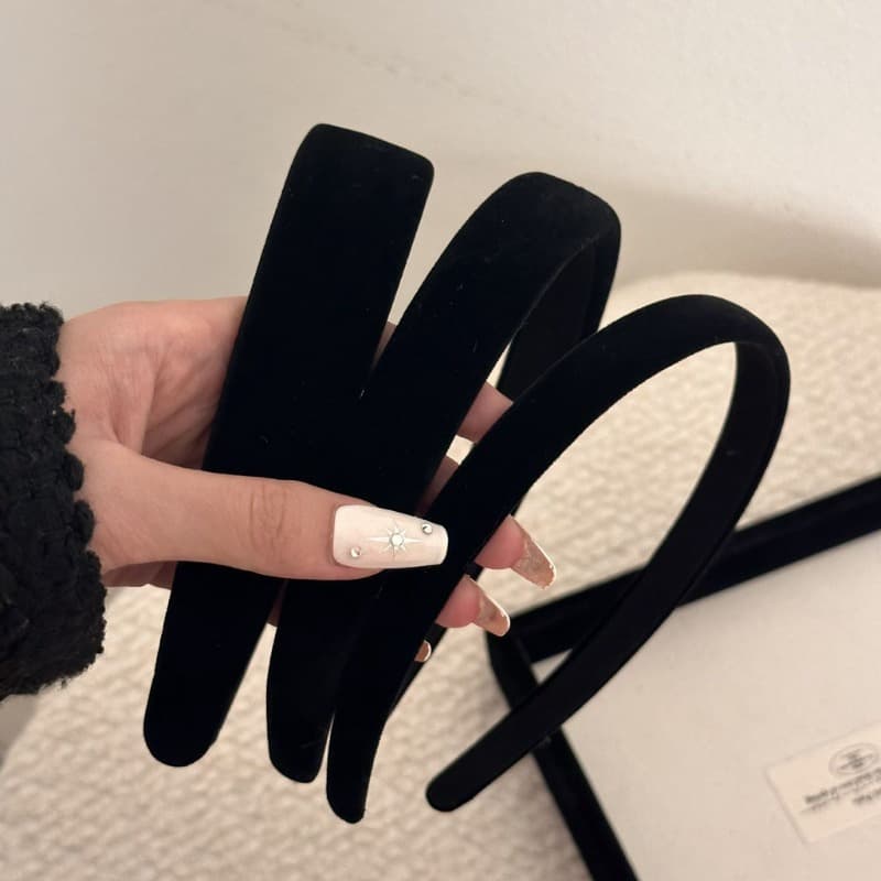 Clássico Vinho Vintage Preto Tinto Veludo Bandas De Cabelo Para Meninas