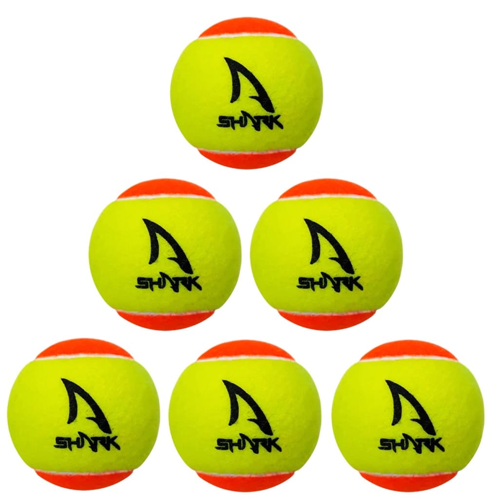 KIT 6 Bolas Beach Tennis Bolinha Tênis Praia SHARK Profissional ITF Stage2