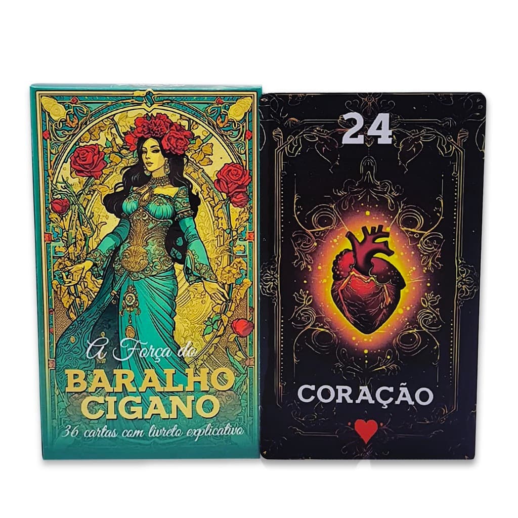 Força do Baralho Cigano Espiritual 36 Cartas Tarô c/ Manual