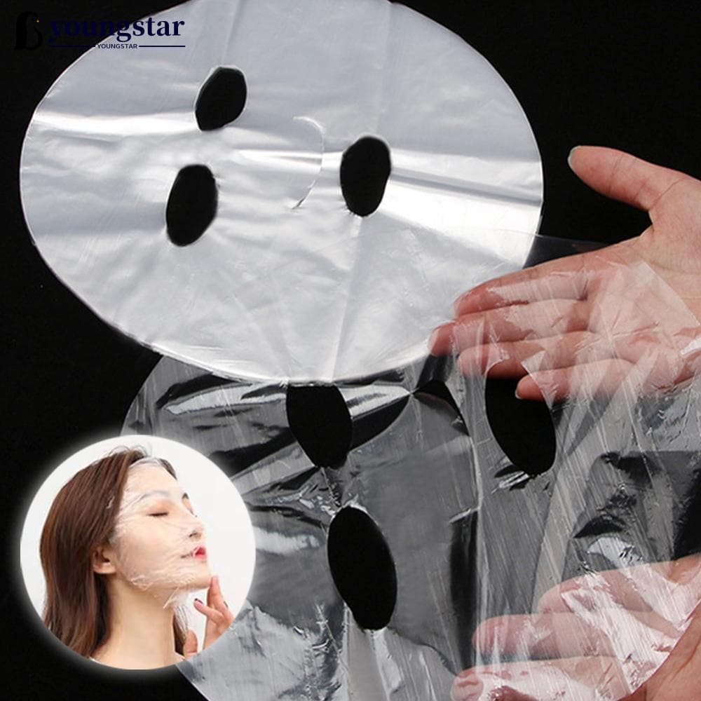 YOUNGSTAR Máscara Facial Plástica Descartável Transparente Limpadora De Rosto Adesivos De Pescoço Papel Máscaras De PE Embrulho Beleza Ferramentas Saudáveis C7H4