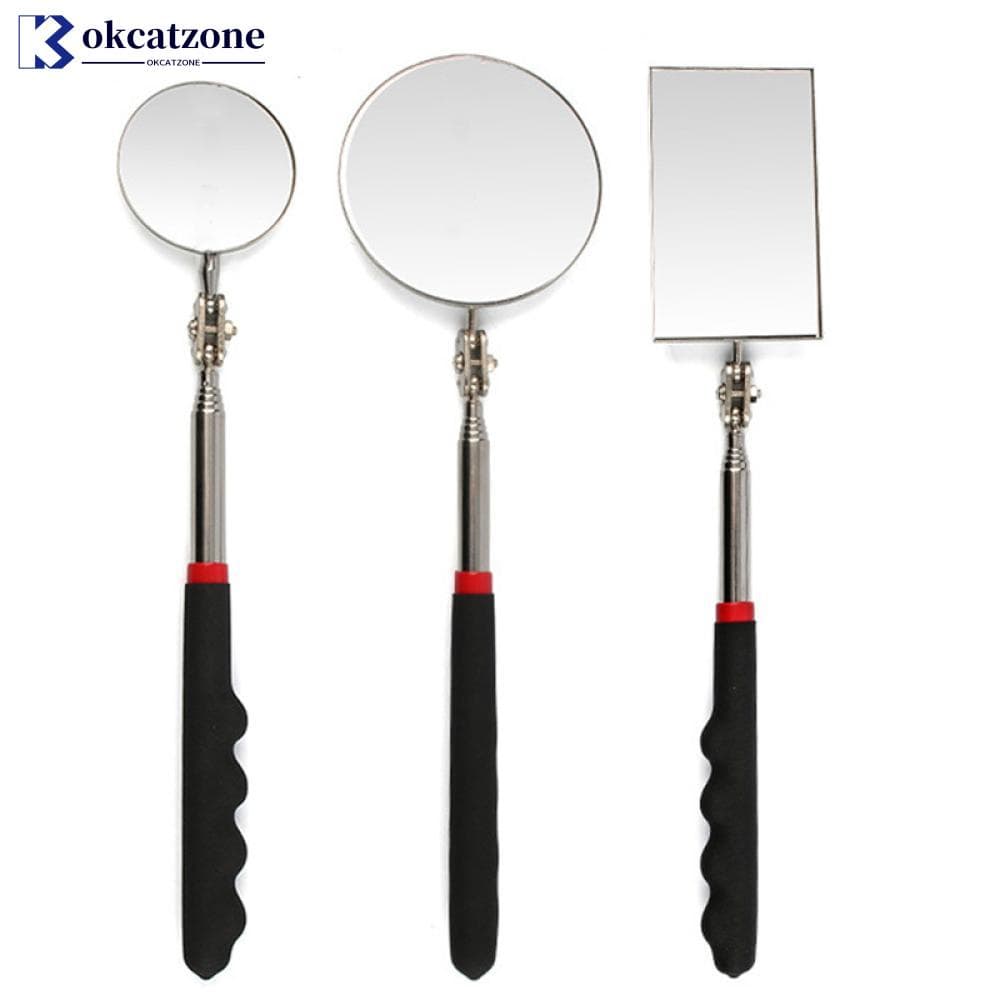 OKCATZONE Telescópico Portátil 360 Graus Ajustável Inspeção De Cabeça Flexível Espelho De Visão Giratória Ferramentas Manuais Automáticas E2L8