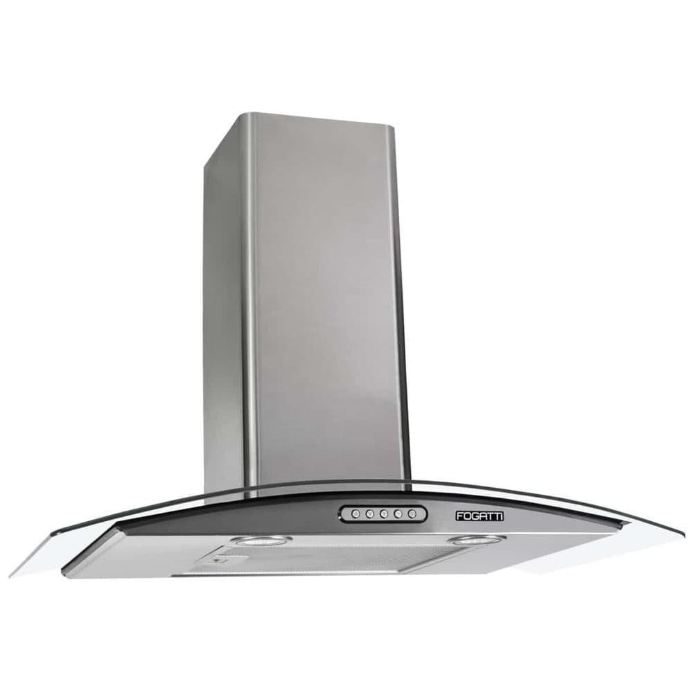 Coifa de Parede Vidro Curvo Slim Inox 70cm 4 Bocas Fogatti 110V