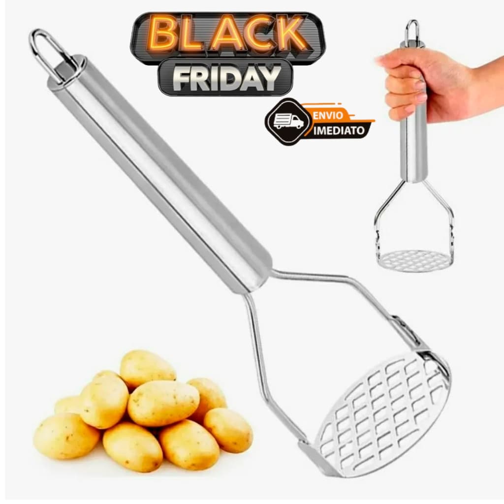 Amassador de Batatas em Aço Inox Rose Gold Triturador Purê