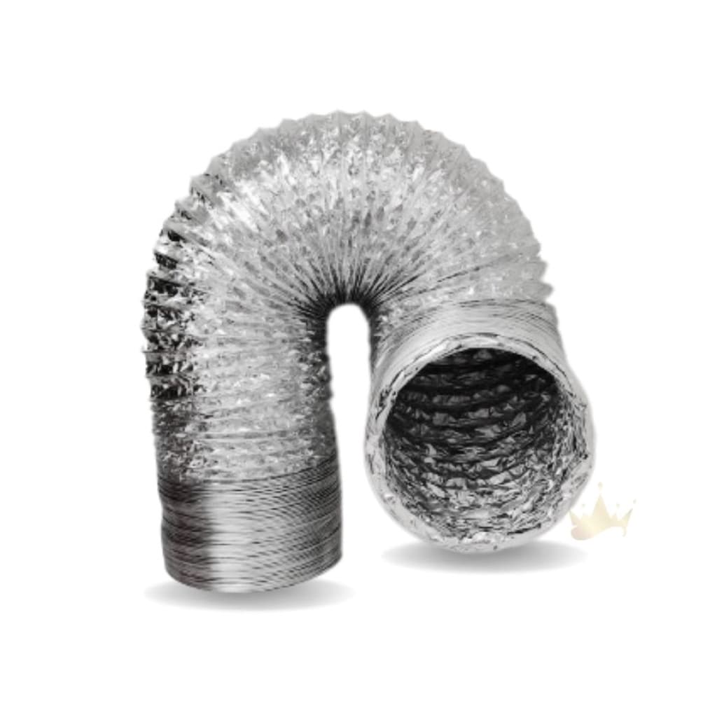 2 Metros Tubo Flexível Aluminizado 5 Pol/125mm Rolo Duto
