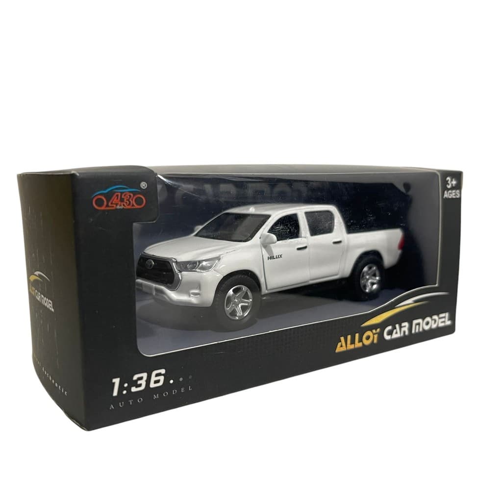 Miniatura carro de Ferro Caminhonete Toyota Hilux 1:36 metal Colecionável
