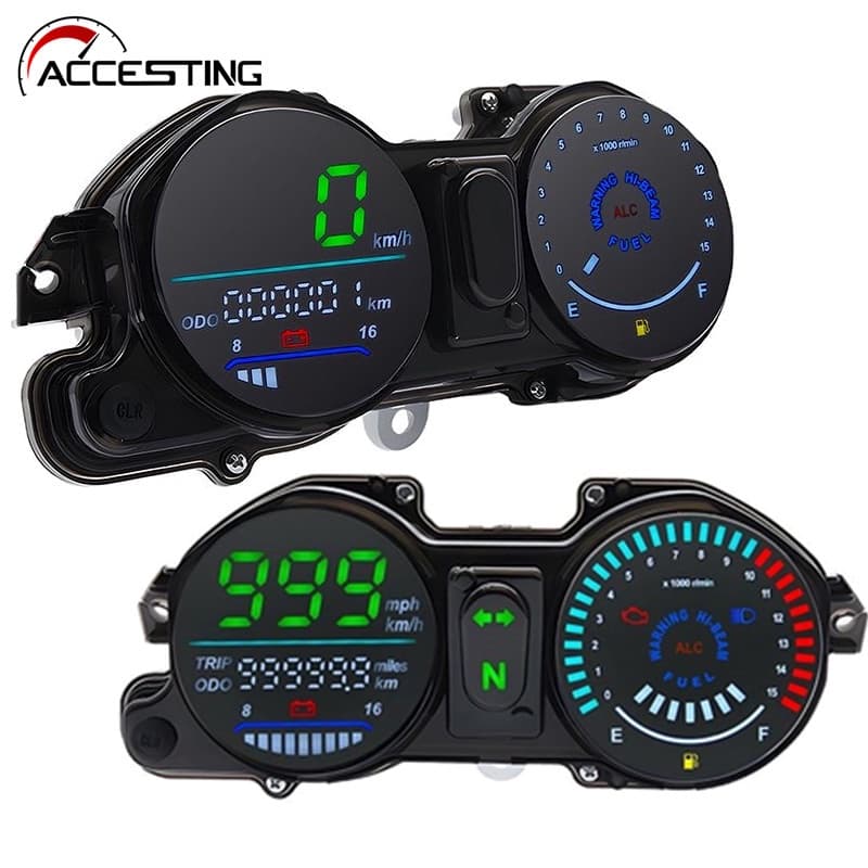 2023 Novo Velocímetro Brasileiro De Motocicleta Odômetro Painel Digital Para CG/Titan 150 ESD 2009 A 2013 AZUL 37100-KVS-901