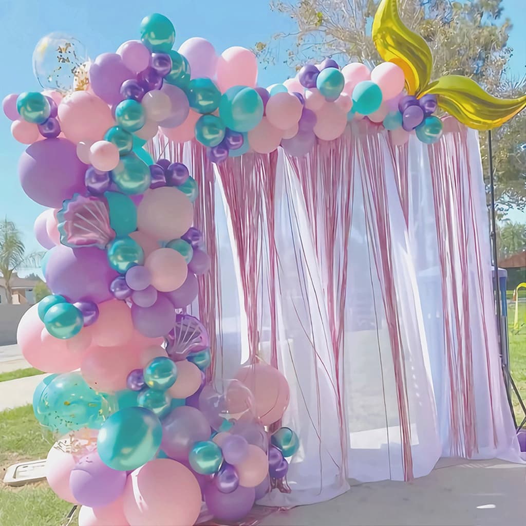 Balão de Festas Kit 114peças Balões 10" 12" Glitter fosco metálico e Aniversários