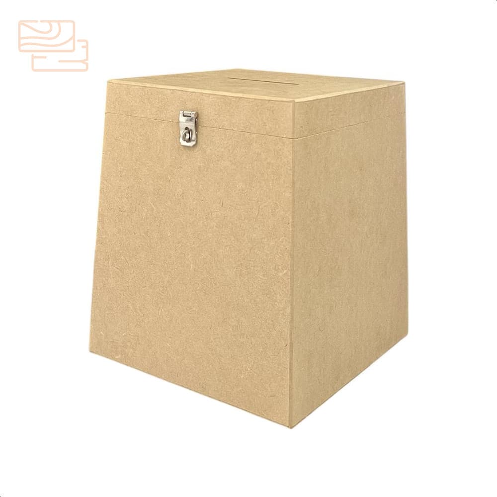 Cofrinho cofre bau de madeira decoração em mdf cru