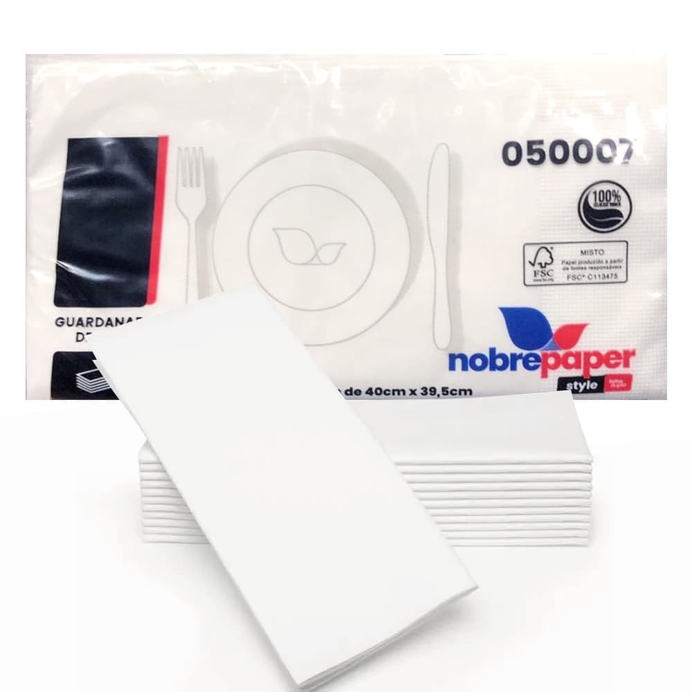 Guardanapo De Papel Luxo Folha Dupla Alta Qualidade 40x39,5 C/100 Unidades