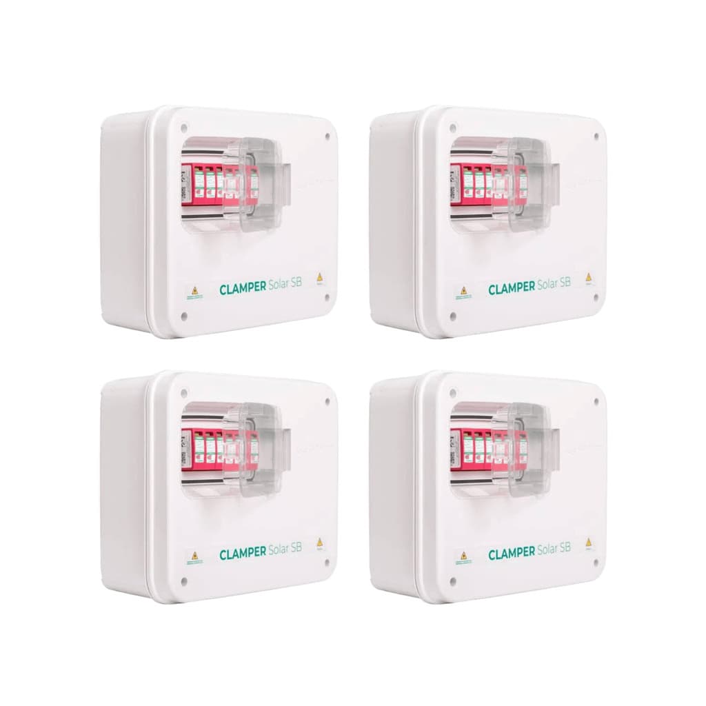 Kit com 4 String Box Solar Clamper 4E/2S 1040V 20A (4D)