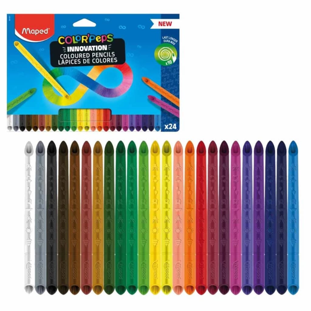 Lápis de Cor 12/18/24 Cores Infinity Color'Peps Triangular Infinito Maped
