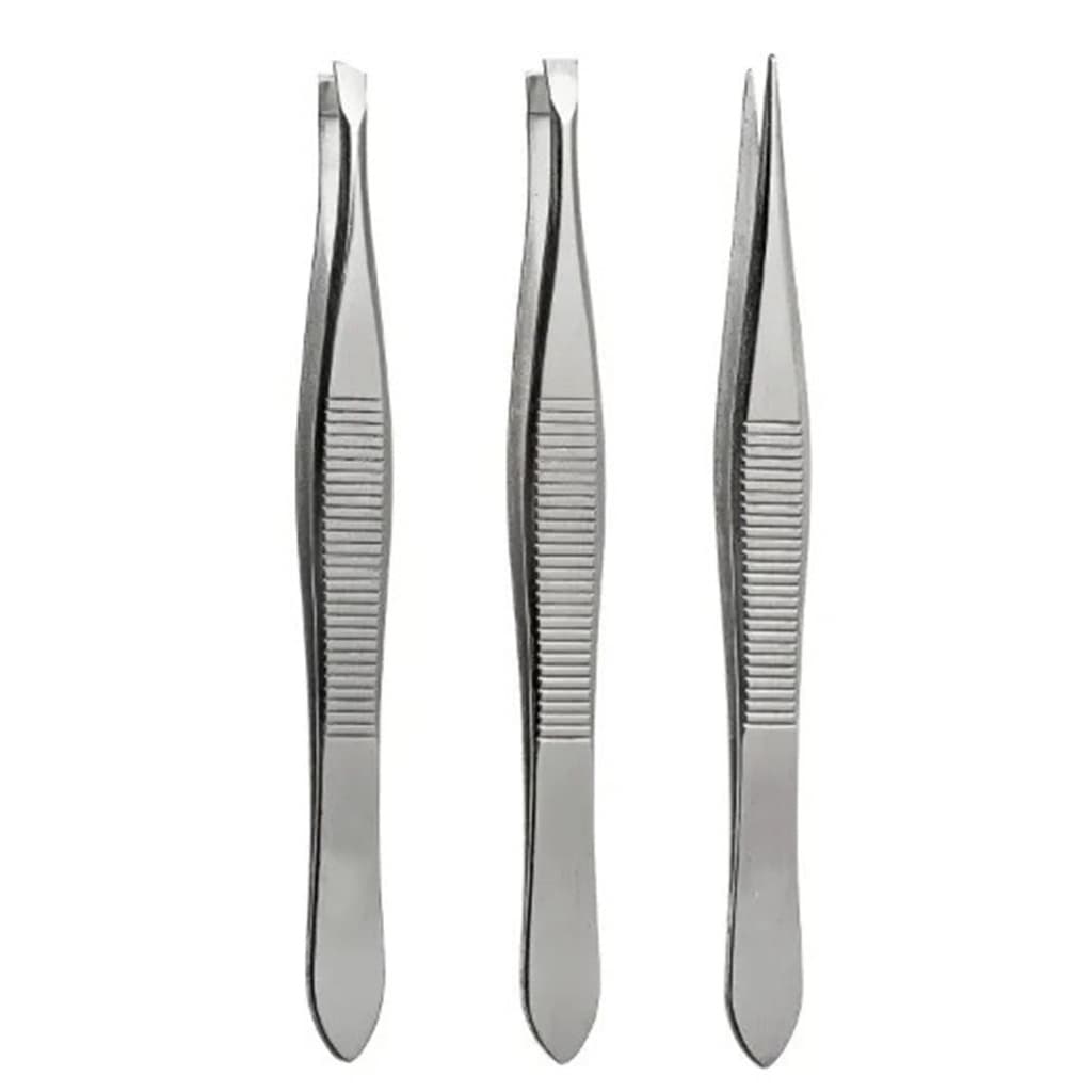 Kit 3 Pinças Profissional Design De Sobrancelhas - Mostra APENAS