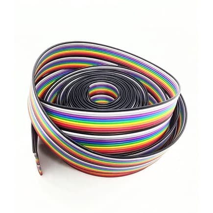 1 Metros Cabo Flat Colorido 20 Vias 26awg 300v 70C - 20x26