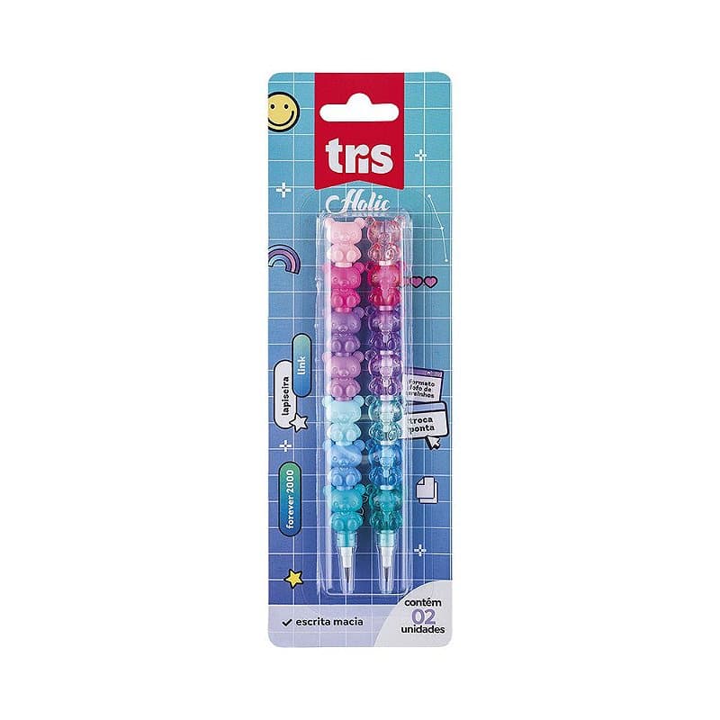 Blister Lapiseira Troca Ponta Ursinho Holic Link c/2und Tris