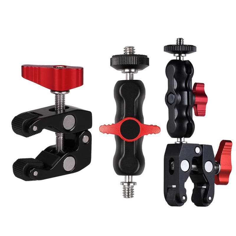 Abraçadeira Metálica Super Clamp Com Cabeça De Bola Dupla Mágica De Braço 14'38 Furo Para Monitor De Câmera De Montagem Telefônica GoPro 12 11 10 9 Insta360 X3 X2