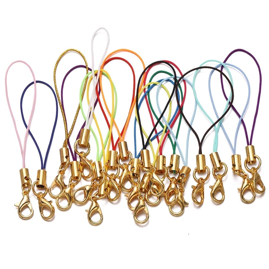 St. kunkka 20Pcs 18K Fecho de Lagosta folheado a ouro para telefone celular Porta-Chaves Porta-Chaves Porta-Chaves para carro Acessórios de Bricolagem