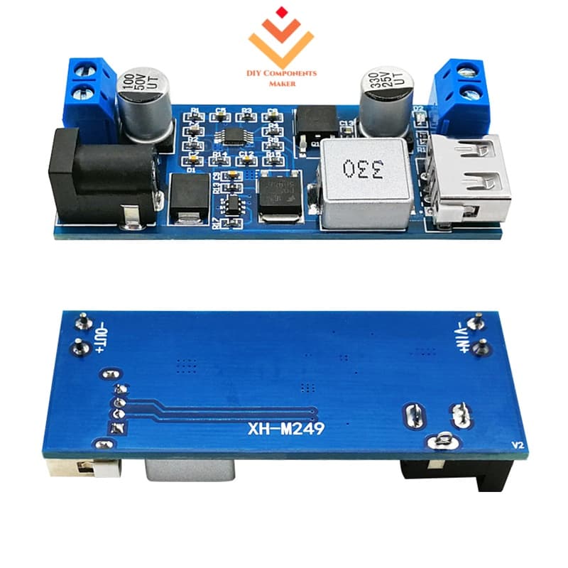 24V/12V A 5V 5A Módulo De Alimentação DC-Conversor De Fonte Redutor