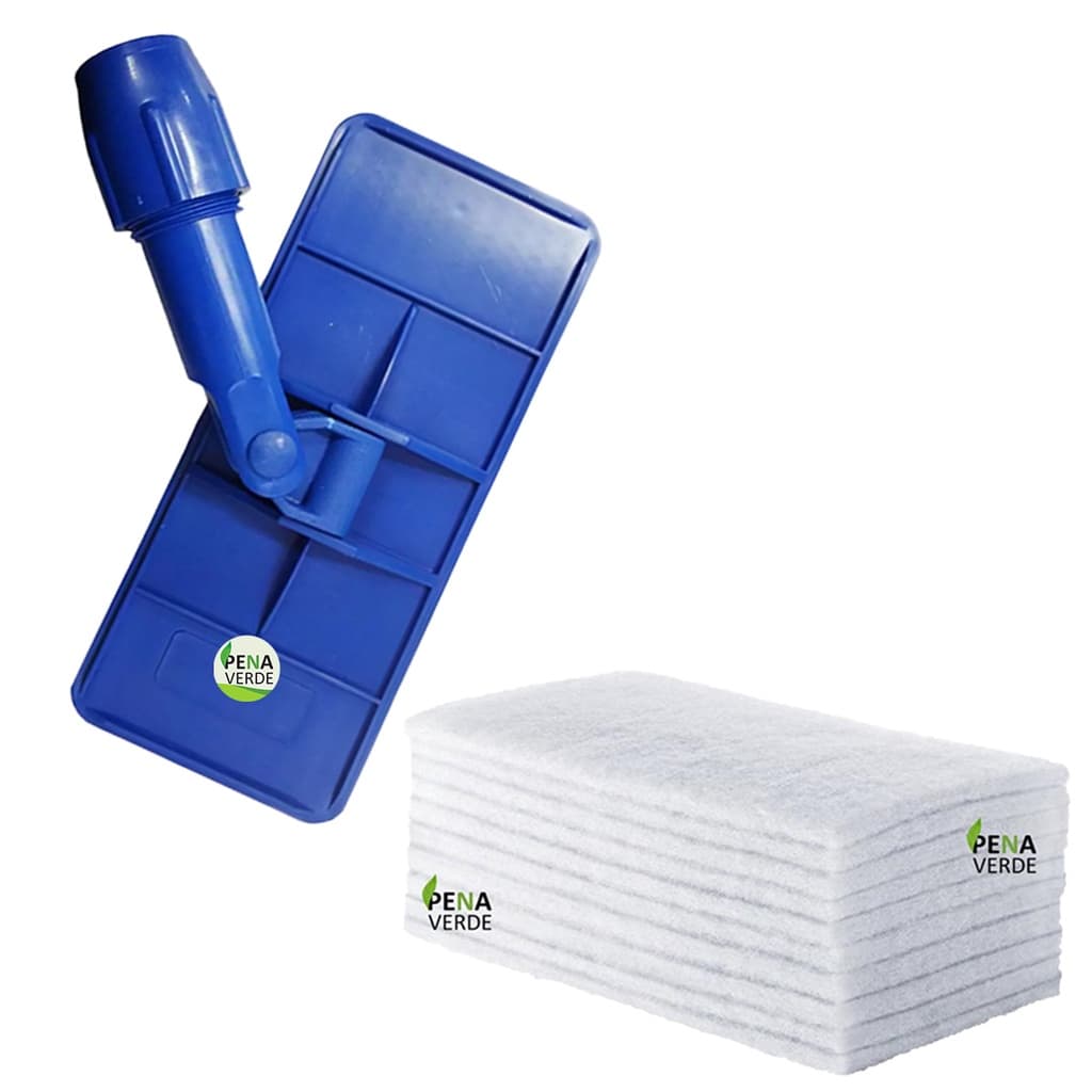 Kit Suporte Lt Limpa Tudo + 10 Unidades da Fibra Branca Para Limpeza Leve De vidros, cristais, porcelanas, inox, fórmica