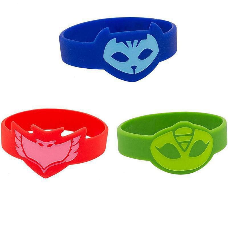 PJ Máscaras Juguete Silicone Pulseira Esportiva De Brinquedos Anime Figura PVC Catboy Owlette Gekko Para Crianças Gift