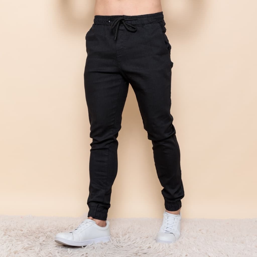 Calça Jogger Masculina Punho Lycra Elastano Jeans sarja militar loja de fábrica Tempo limitado de oferta