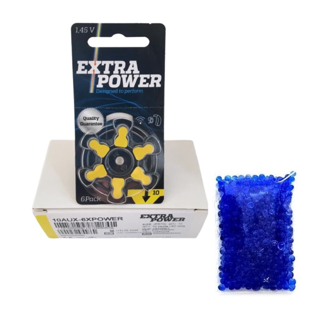 Kit Silica Gel Desumidificadora Com Pilhas Aparelho Auditivo