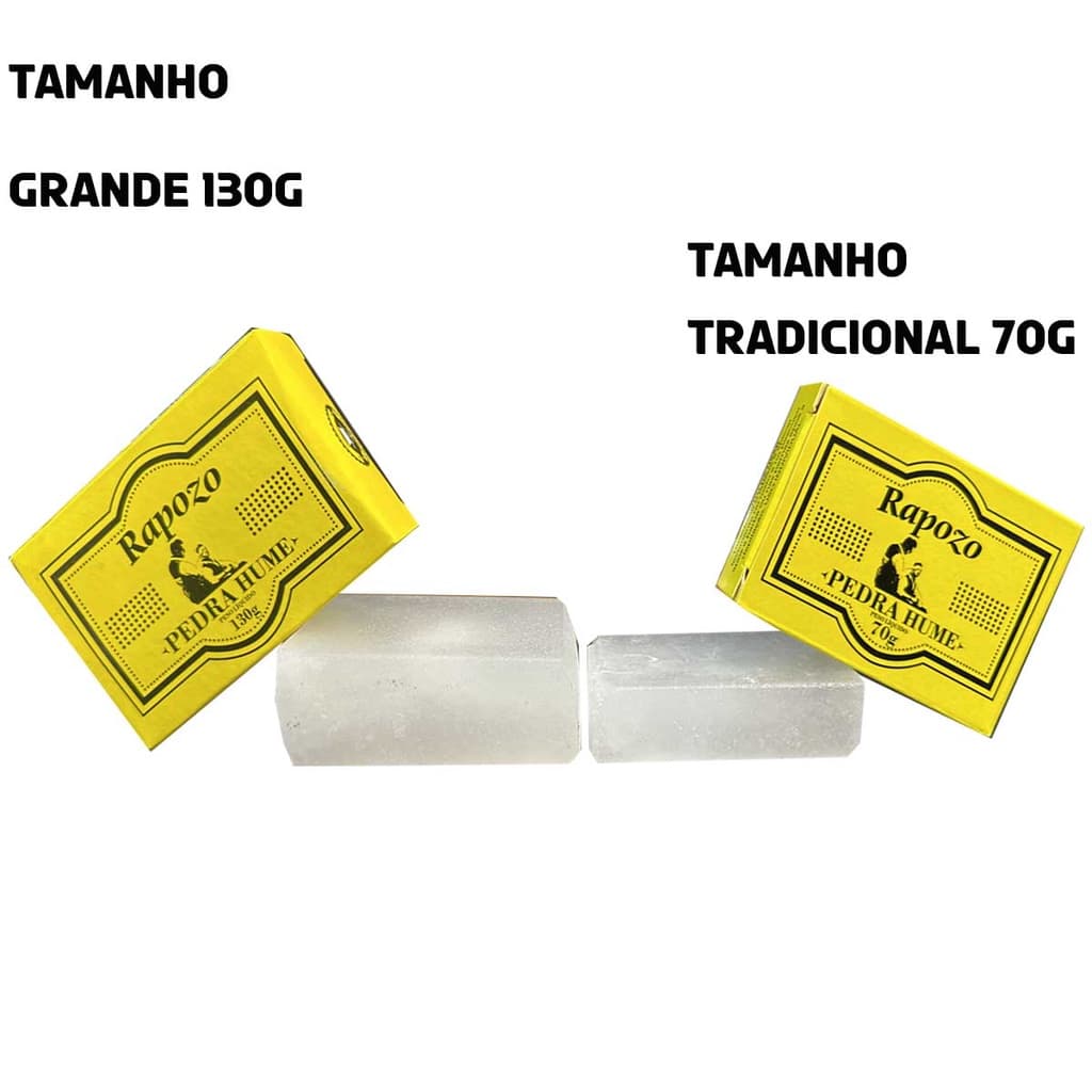 Kit c/ 3un Pedra Hume Rapozo Tablete 130g tamanho grande