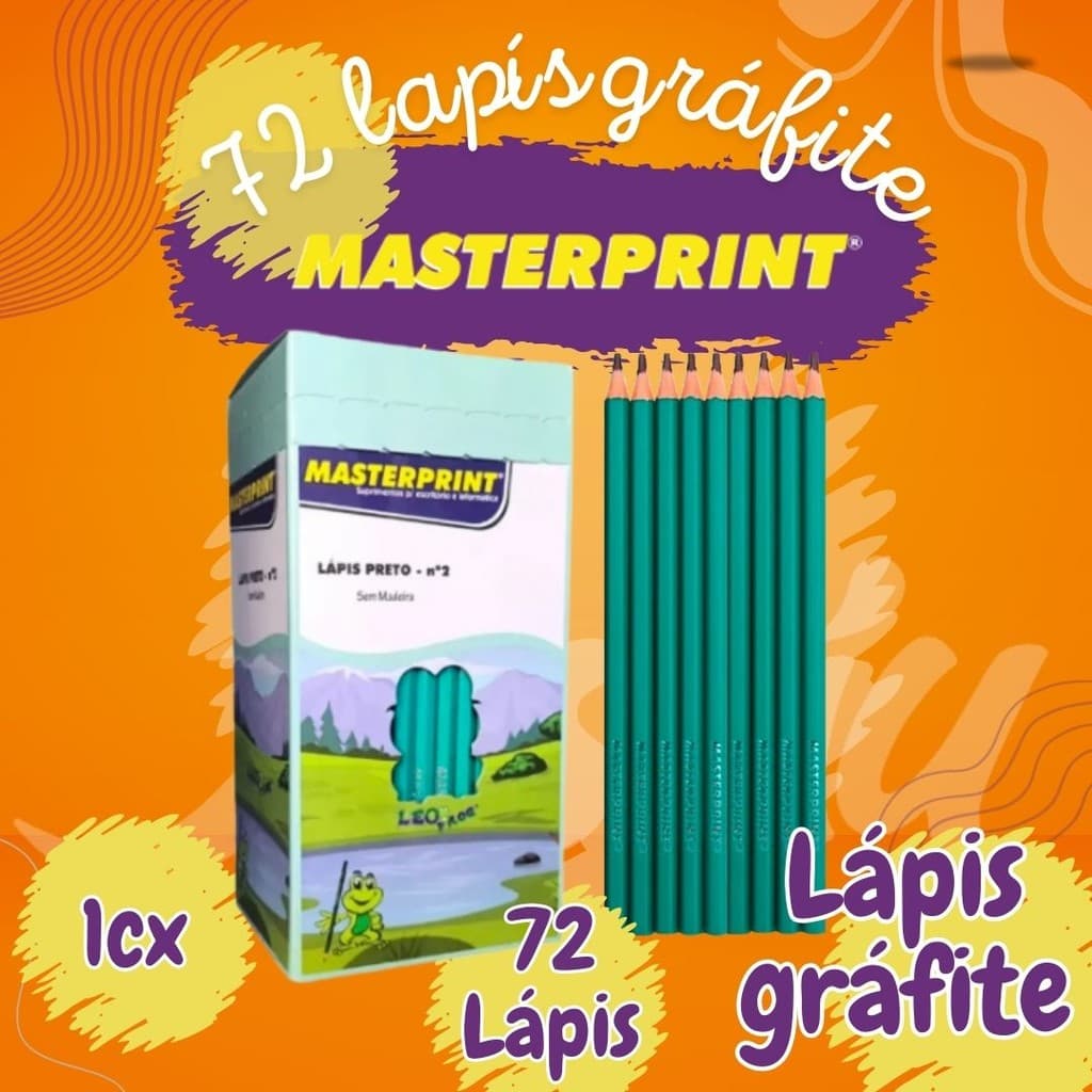 Kit 72 lápis de Escrever Nº2 Preto Mais Barato 72 Unidades Escolar Escola Estudos
