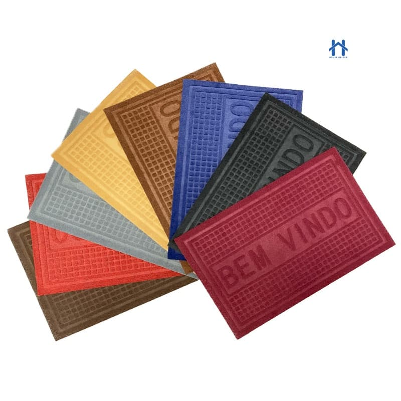 Tapete Capacho Bem Vindo Emborrachado Antiderrapante para Porta Bela Casa Tapete