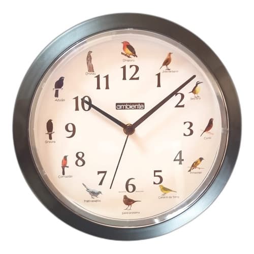 Relógio De Parede Decoração Canto Pássaros do Brasil