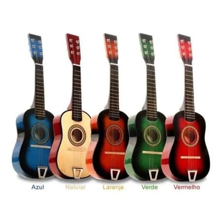 Mini Violão Palheta Crianças Infantil Corda Em Aço Acústico