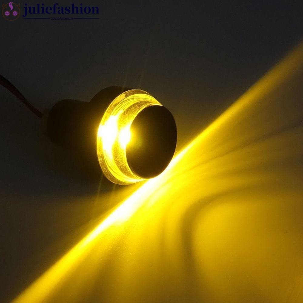 Juliefashion 1 Peça Sinal De Seta Para Motocicleta Indicador De Luz LED Pisca Guidão Final Branco Amarelo JHTH