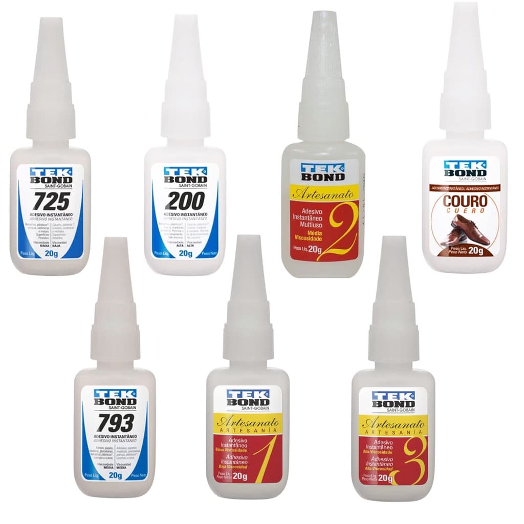 Cola Instantâneo 20g tek couro -artesanal n2 20g-tekbond 725 20g- TekBond 793 20g