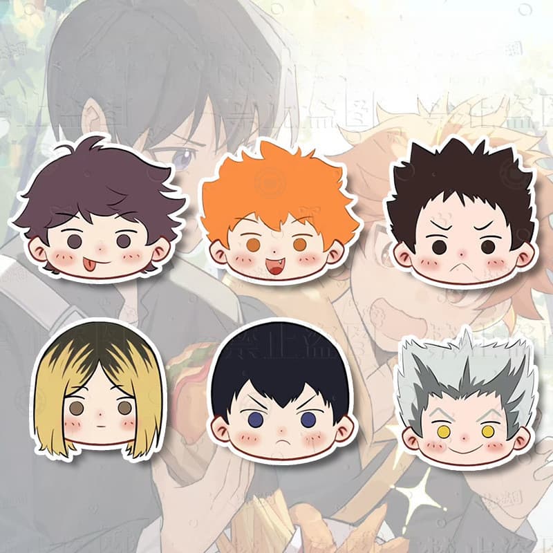 Broche Acrílico Haikyuu Cartoon Bonitinho Alfinetes Para Decoração De Bolsas Escolares