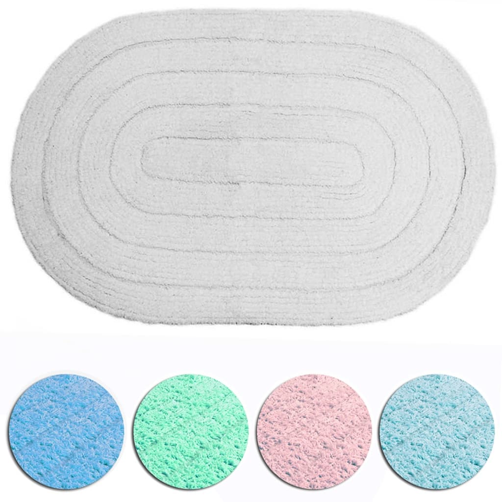 Tapete De Banheiro Allegro Oval 40x60cm 100% Algodão Cores