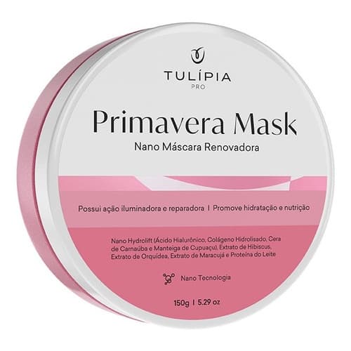 Máscara Facial Tulipia Primavera Mask 150g - Rejuvenescimento Hidratação Profunda e Proteção da Pele