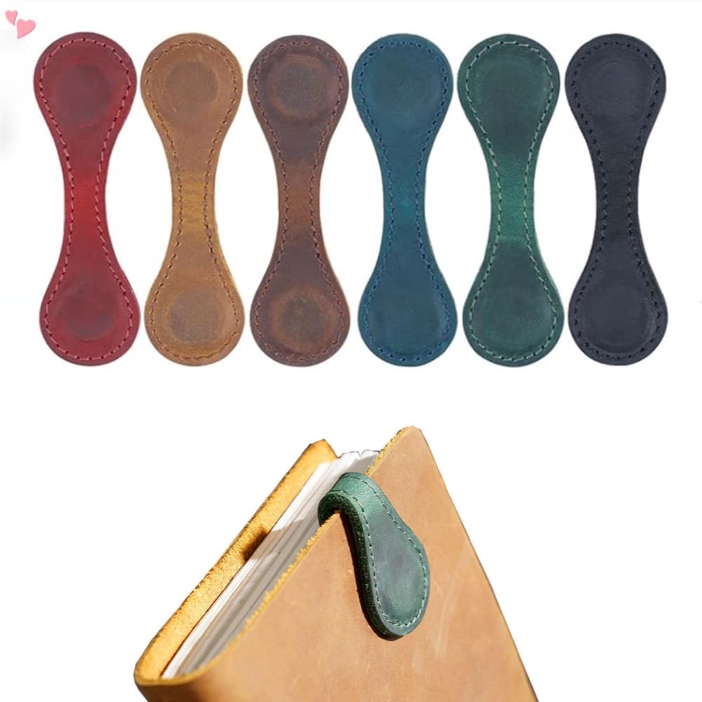 Marcadores Magnéticos-De Couro Genuínos Para Homens E Mulheres-Clipes De Livros Salvar Sua Página