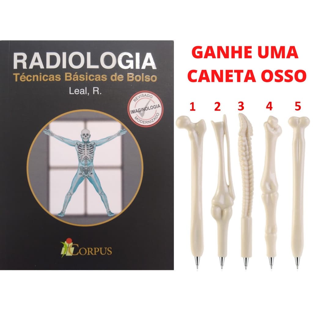 NOVO Radiologia Técnicas Básicas de Bolso + Caneta Osso - Atualizado 2025