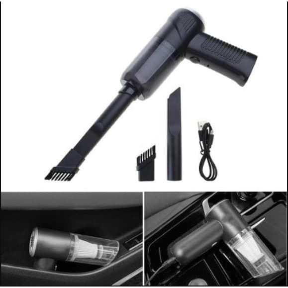 Mini Aspirador de Pó Portátil Automotivo Vaccum Cleaner 2 in 1