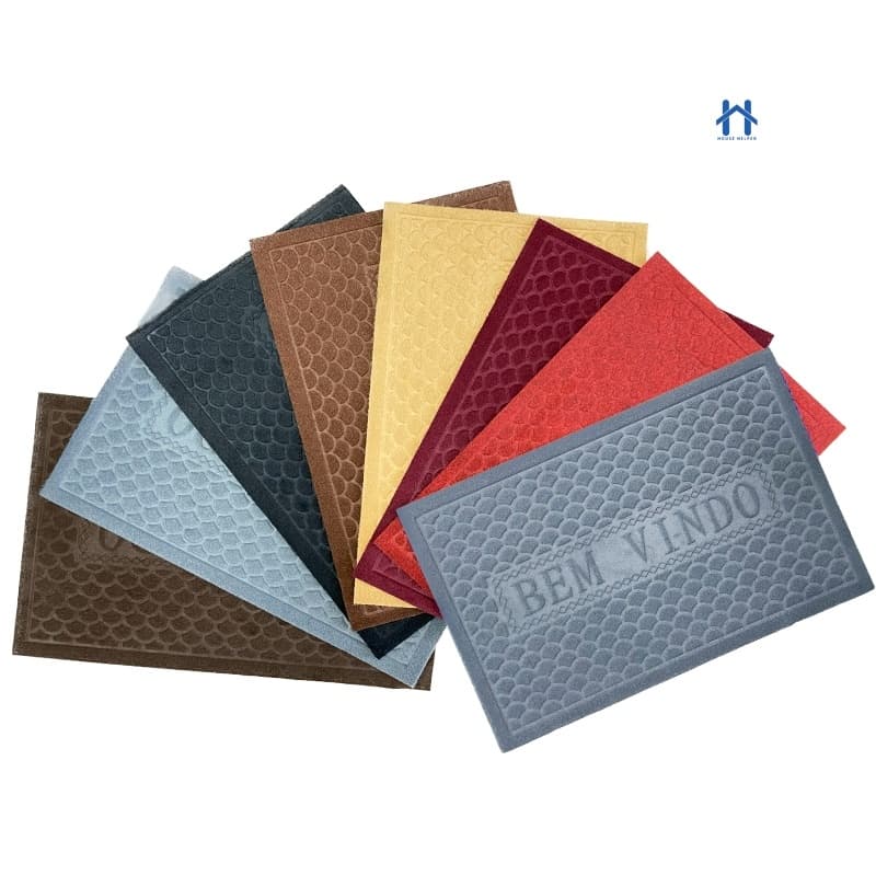 Tapete Capacho Carpete Bem Vindo Antiderrapante para Porta de Entrada Bela Casa Tapete