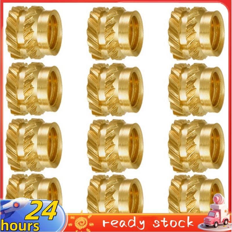 HOT 100Pcs M3 Rosca De Latão Serrilhado Com Conjunto De Calor Resistente Ao Porca De Inserção , M3X5X4 , Para Impressora 3D Voron 2.4 Etc