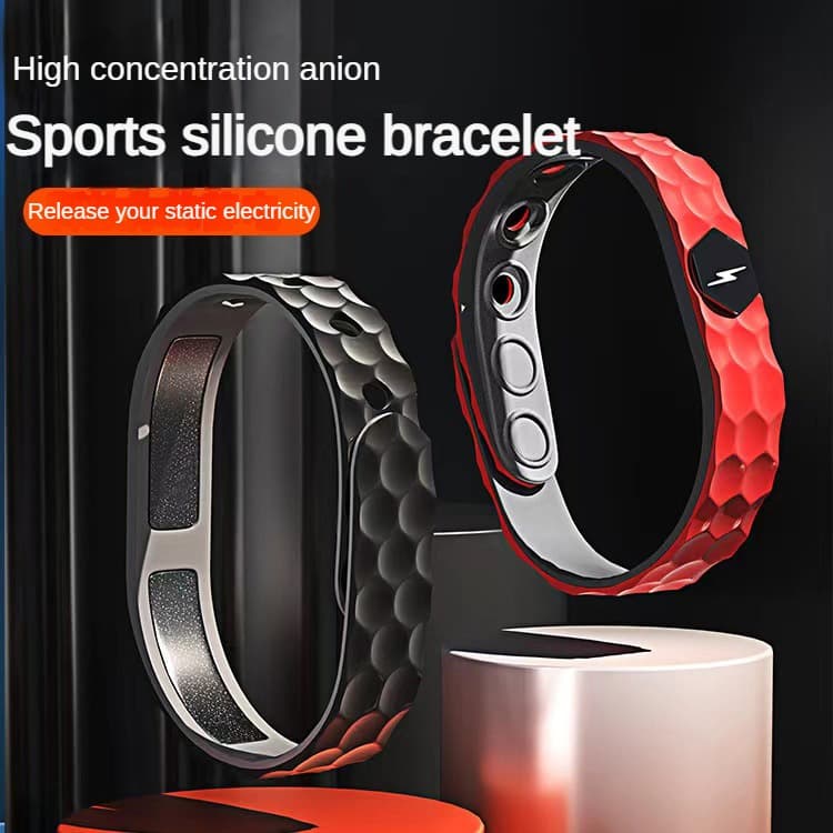 Pulseira Esportiva De silicone De Alta Concentração Negativa De Íons anti-Estática Para Homens E Mulheres De Moda À Prova D'água