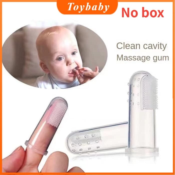 1 Pacote De Escova De Dentes Para Bebês Tampa Silicone Revestida Com Massajador Goma Limpeza