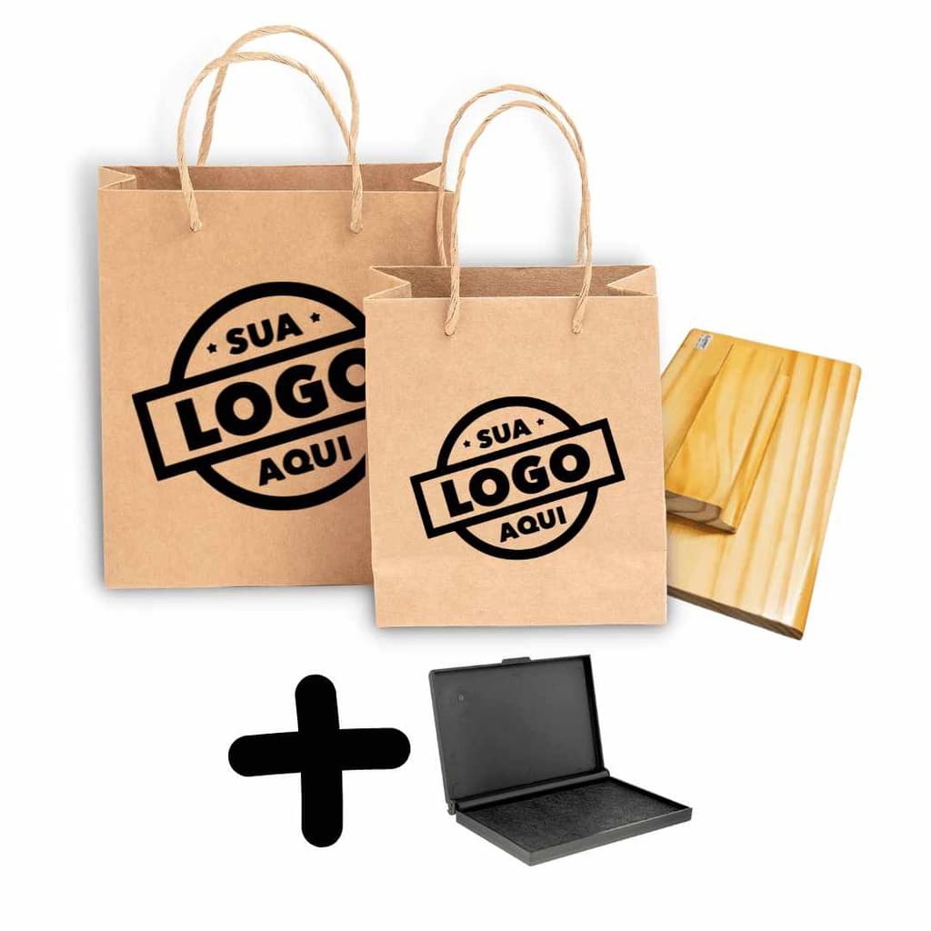 Carimbo Grande Personalizado, Logo, Logomarca 9CM + Almofada