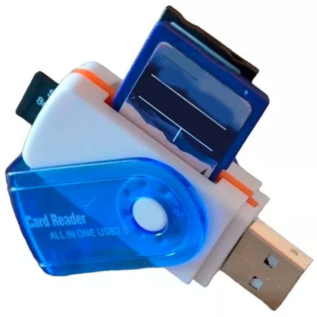 Leitor Usb 2.0 conexão rápida Gravador Adaptador Cartão Memória Sd Micro Sd